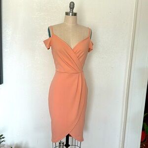 Stress peaches color dress
